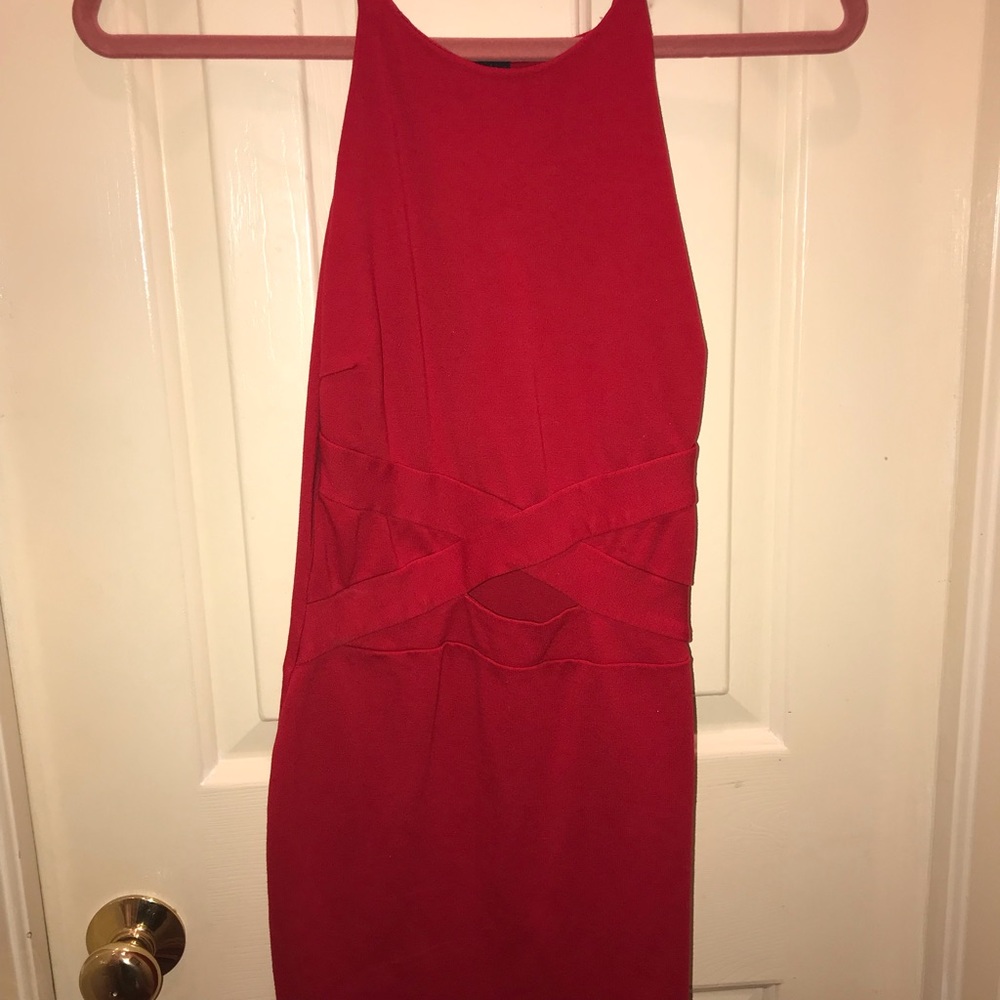 Red bodycon dress